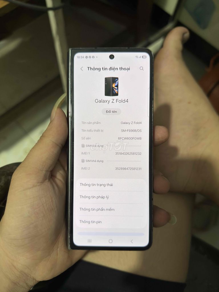Samsung Galaxy Z Fold4 12GB/256GB. Mua bán Điện thoại tại Thị xã Bến Cát Bình Dương được đăng bởi Tuấn Vũ hình 1