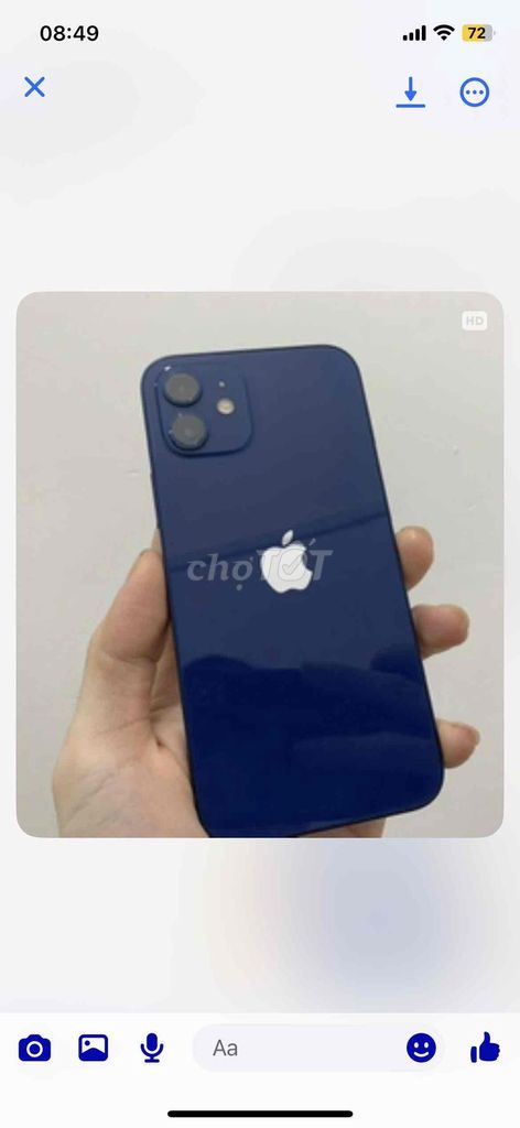 Apple iPhone 12 Xanh dương. Mua bán Điện thoại tại Huyện Kim Bảng Hà Nam được đăng bởi Captain Lil hình 1