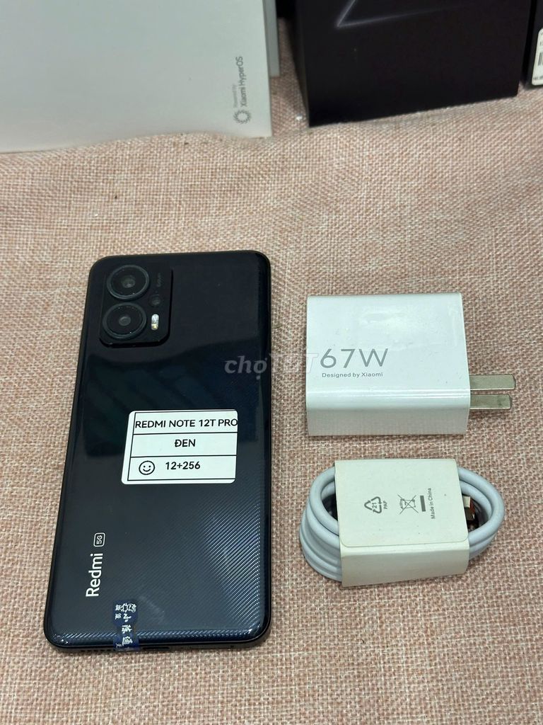 Xiaomi Redmi Note 12T Pro Đen 12/256 sạc 67w COD. Mua bán Điện thoại tại Quận Hoàng Mai Hà Nội được đăng bởi Trần Ngọc Hiếu hình 1