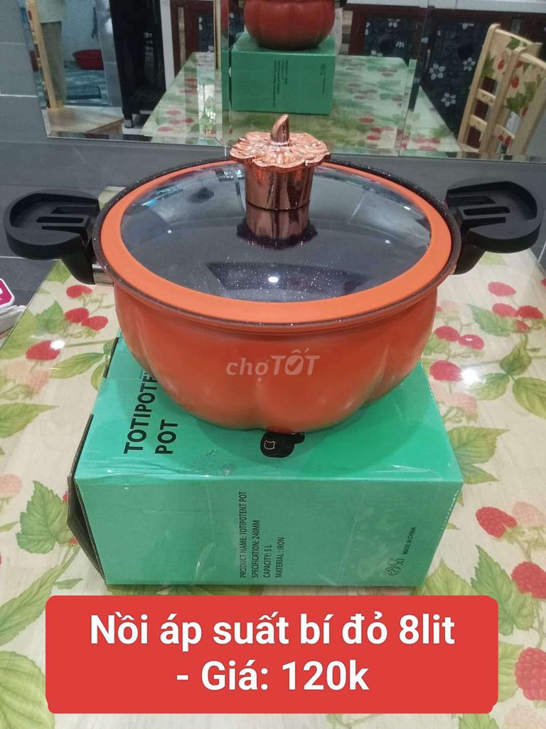 Nồi áp suất bí đỏ 8 lít