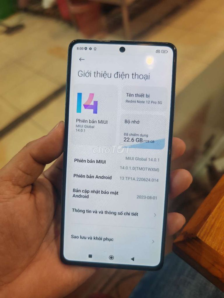 Xiaomi Redmi Note 12 Pro 5G 128GB Xanh. Mua bán Điện thoại tại Quận 11 Tp Hồ Chí Minh được đăng bởi hoang hình 1
