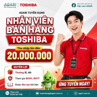 HẢI PHÒNG - NHÂN VIÊN TƯ VẤN BÁN HÀNG TOSHIBA