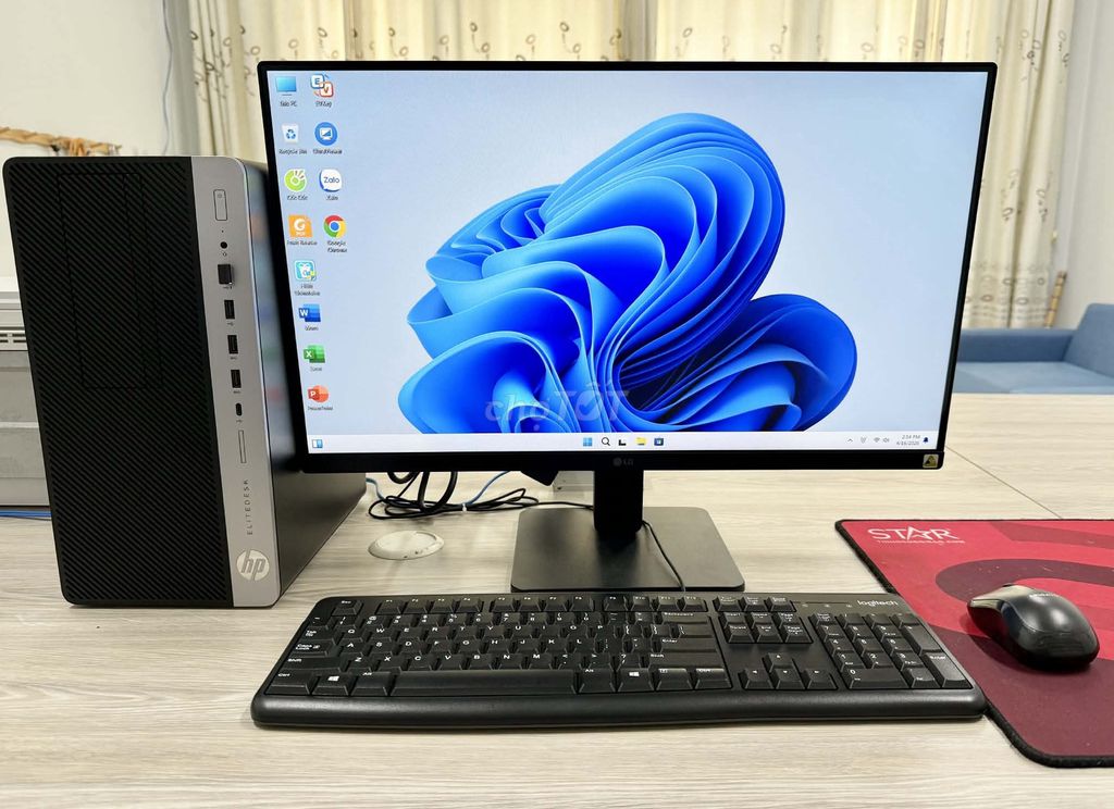 bộ máy HP EliteDesk 705-G4_RYZEN 5 PRO_MH LG 24". Mua bán Máy tính để bàn tại Huyện Nhà Bè Tp Hồ Chí Minh được đăng bởi Tin Học Hải Minh hình 1
