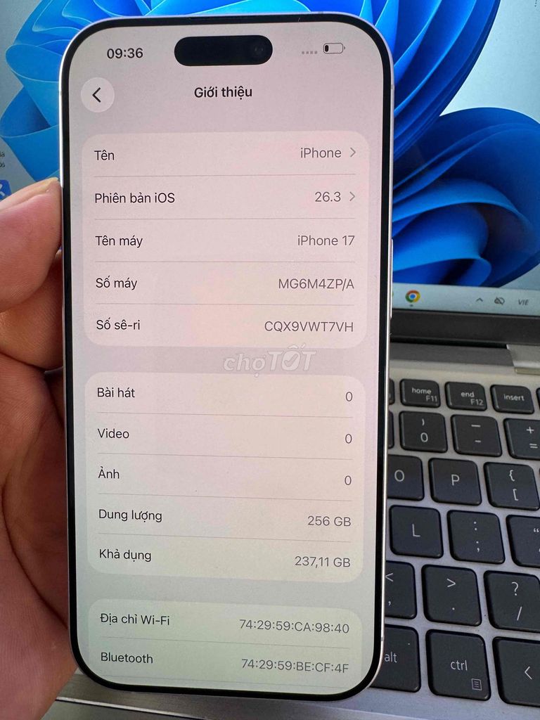 Apple iPhone 17 256GB Tím nhạt 99%. Mua bán Điện thoại tại Quận 6 Tp Hồ Chí Minh được đăng bởi QUỐC THIÊN BÁN GÓP 0 ĐỒNG  hình 1