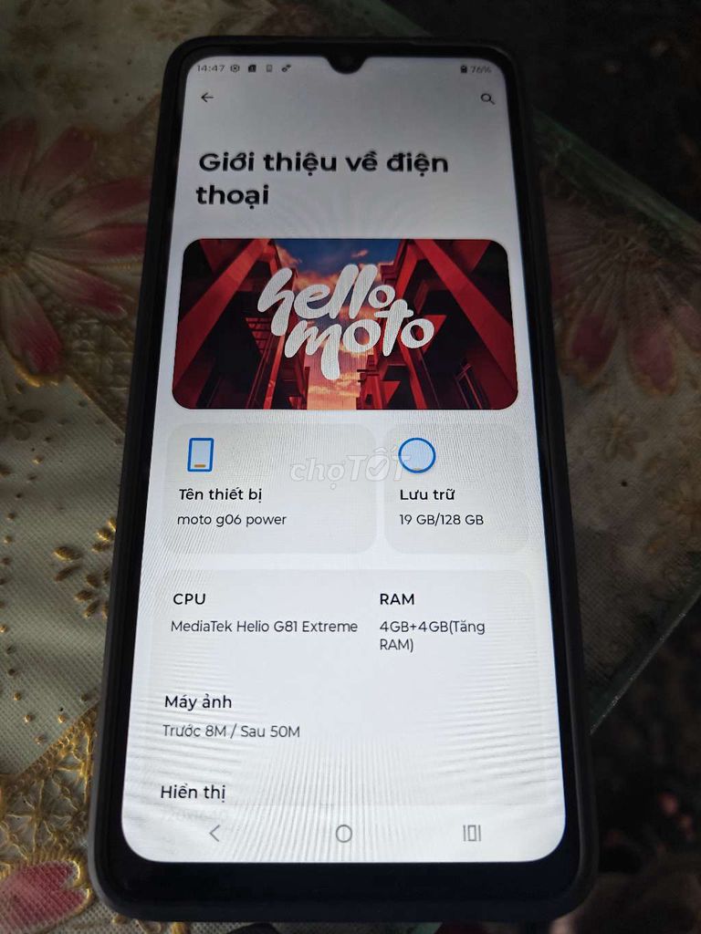 Motorola Moto G06 Power 128GB fullbox còn BH. Mua bán Điện thoại tại Quận Ninh Kiều Cần Thơ được đăng bởi Anh Tuấn hình 1