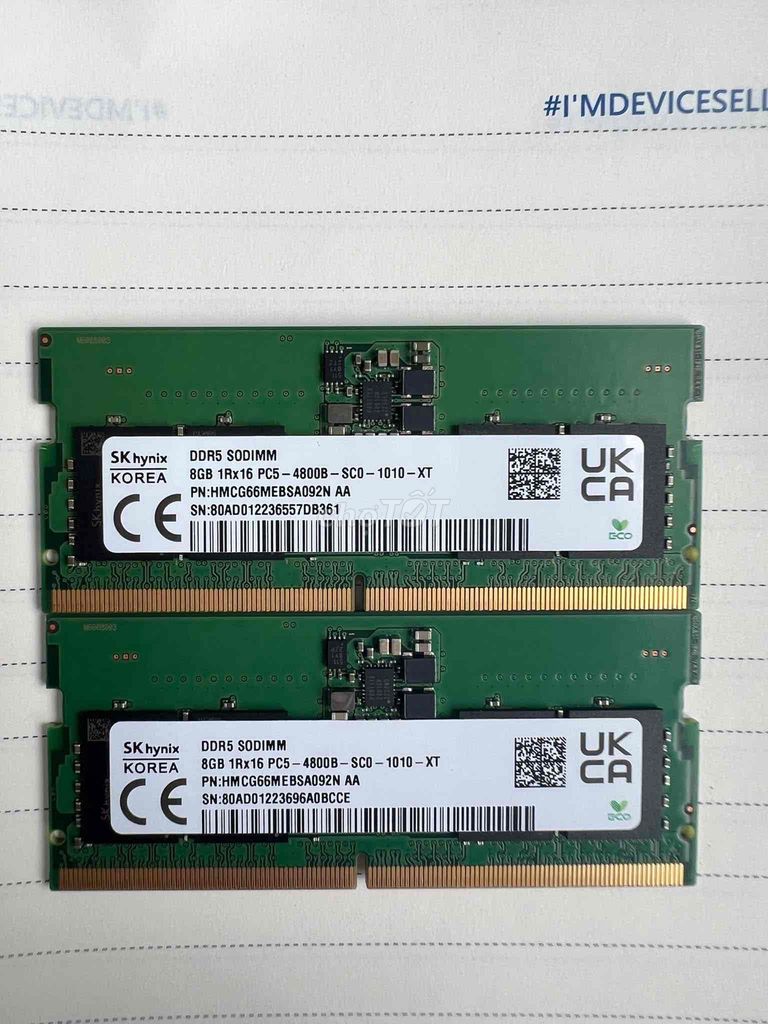 Ram 8G Skhynix ddr5 4800mhz new zin us a