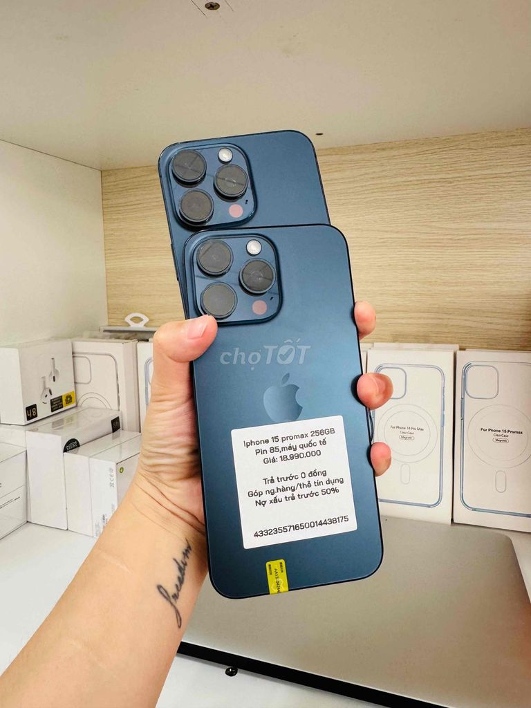 Apple iPhone 15 Pro Max 256GB Xanh. Mua bán Điện thoại tại Thành phố Long Xuyên An Giang được đăng bởi Ngân KNmobile An Giang  hình 1