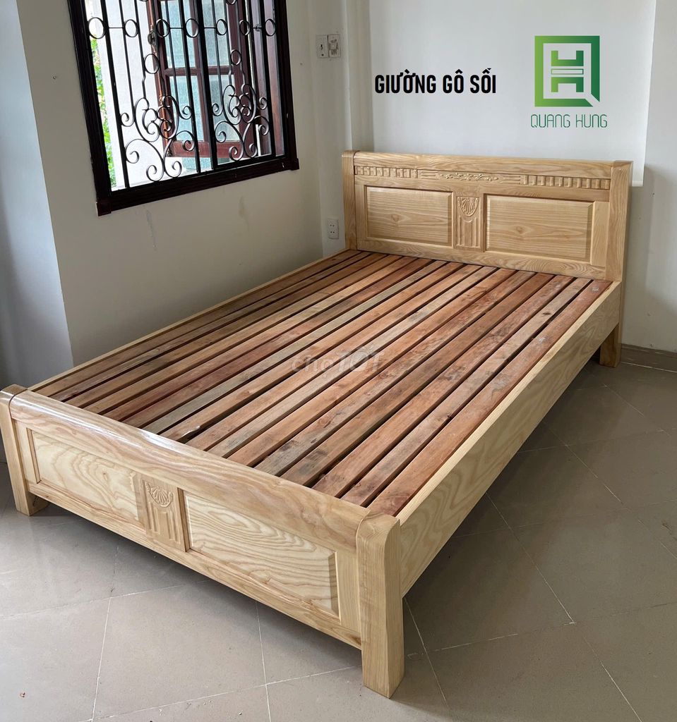 GIƯỜNG GỖ SỒI=GIƯỜNG GỖ_GIƯỜNG GỖ$GIƯỜNG GỖ SỒI$$$. Mua bán Giường, chăn ga gối nệm tại Quận Bình Tân Tp Hồ Chí Minh được đăng bởi NỘI THẤT NHÀ XINH hình 1