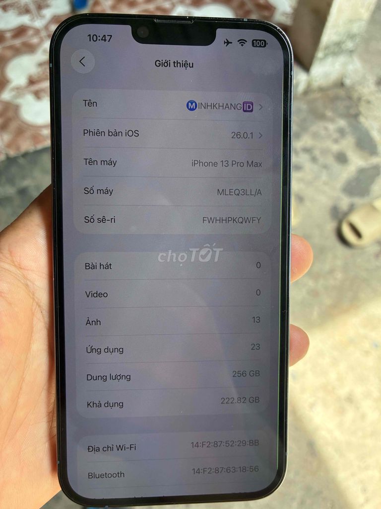 Apple iPhone 13 Pro Max 256GB. Mua bán Điện thoại tại Thành phố Thủ Dầu Một Bình Dương được đăng bởi Lê Hồng Phong hình 1