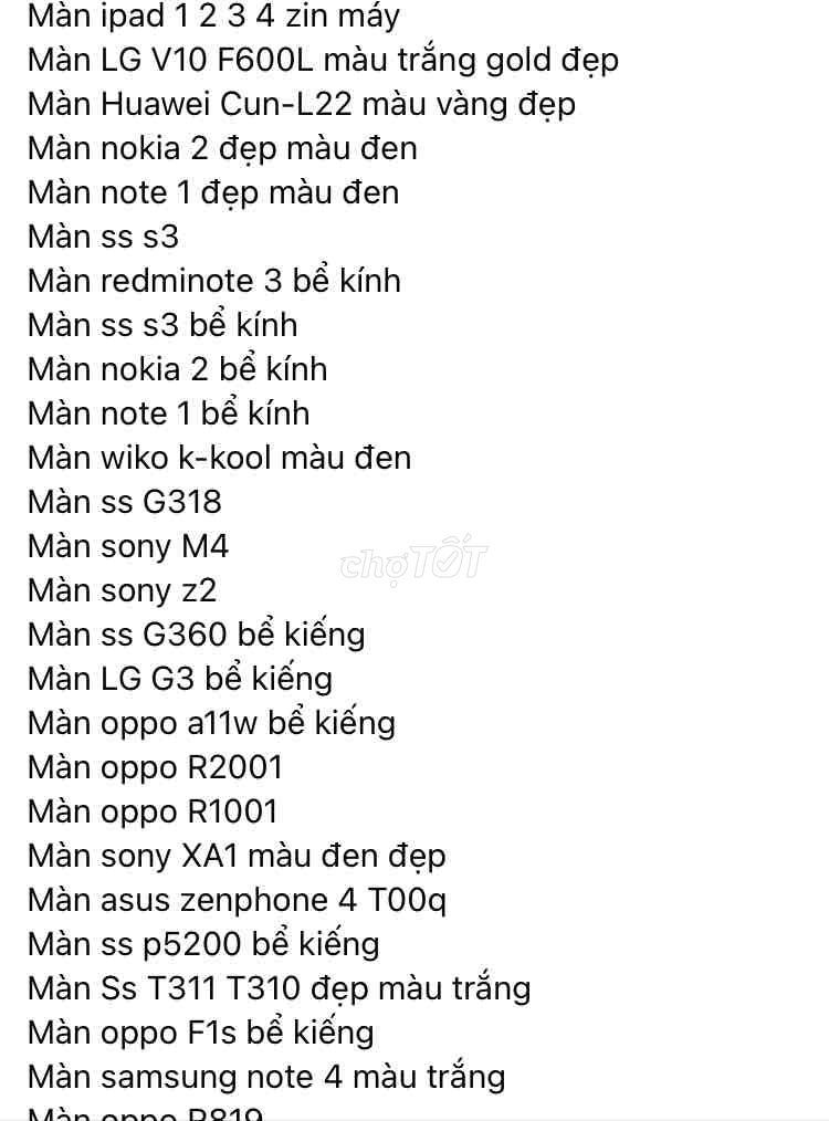 Màn hình máy cỏ samsung lg nokia. Mua bán Linh kiện (RAM, Card...) tại Quận Tân Phú Tp Hồ Chí Minh được đăng bởi Min Min hình 2