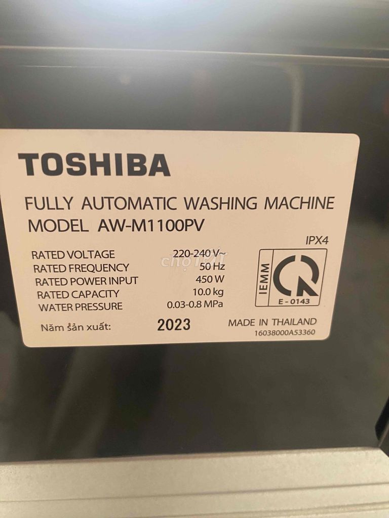 máy giặt 10kg mới 100%