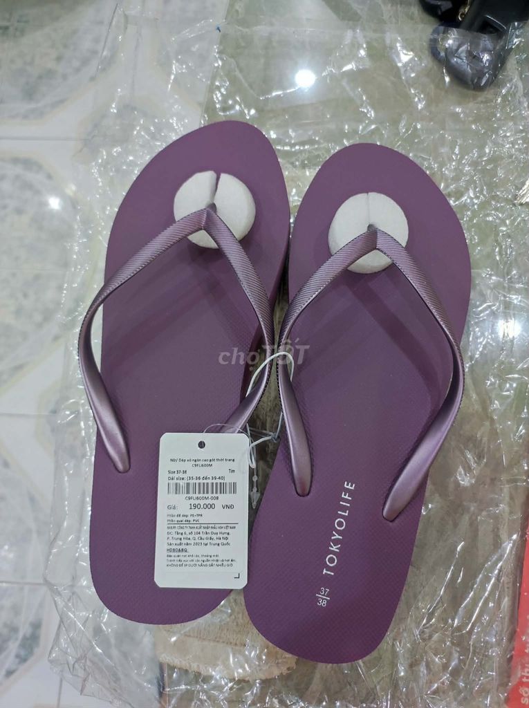 Dép xỏ ngón TOKYOLIFE Nữ Tím. Mua bán Giày dép tại Quận Thanh Xuân Hà Nội được đăng bởi Selena Shop hình 1