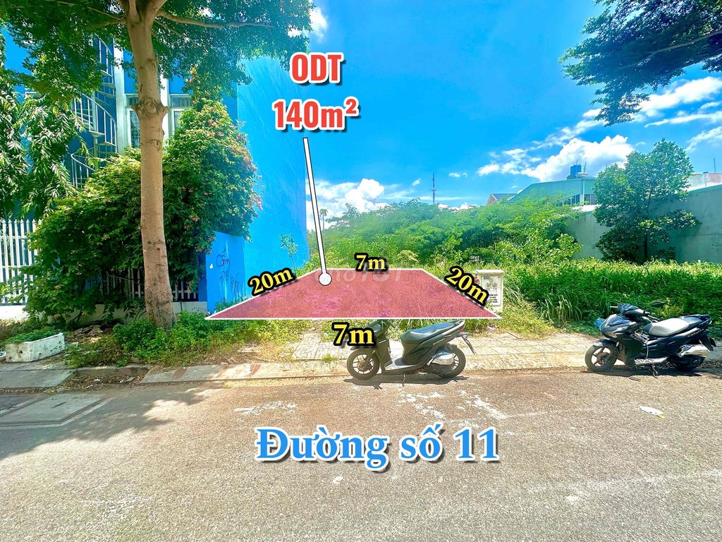 Đất thổ cư đường số 11, KDC trung tâm TT Bến Lức