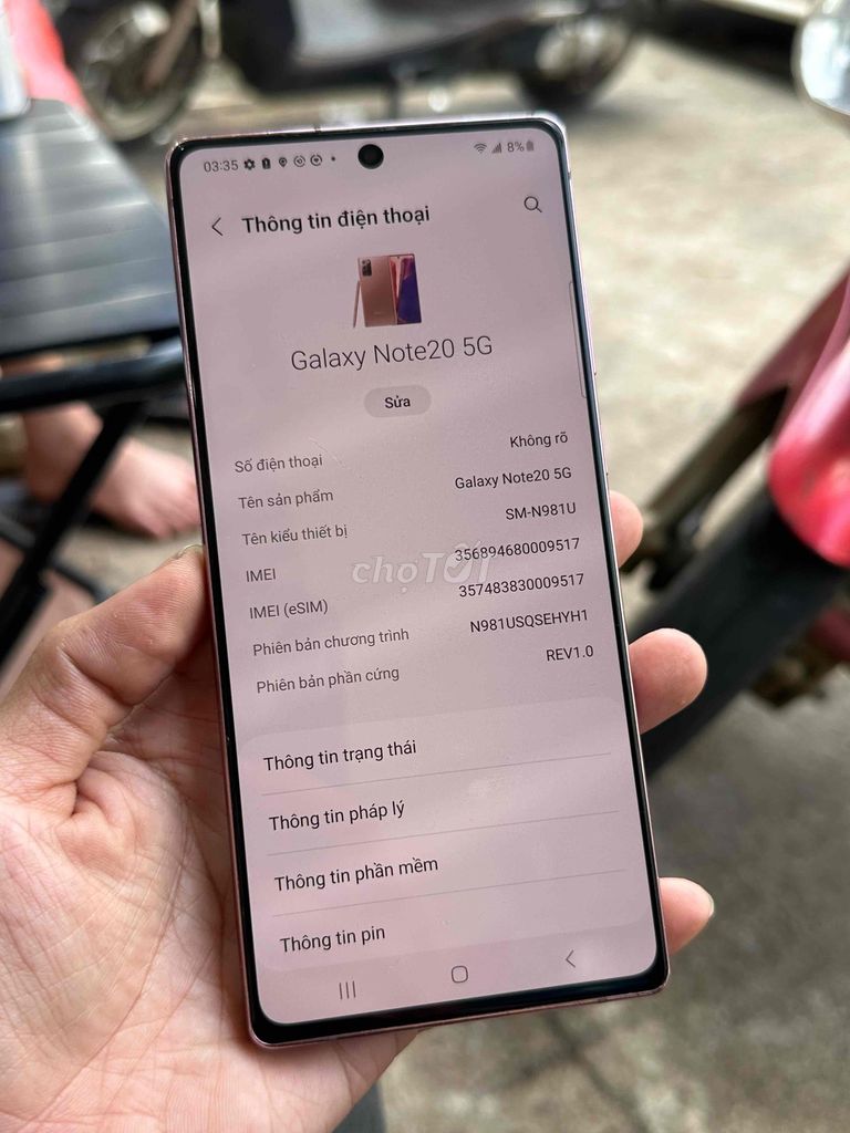 Samsung Galaxy Note 20 5G 128GB Hồng. Mua bán Điện thoại tại Thành phố Buôn Ma Thuột Đắk Lắk được đăng bởi Thế Hưng Nguyễn hình 1