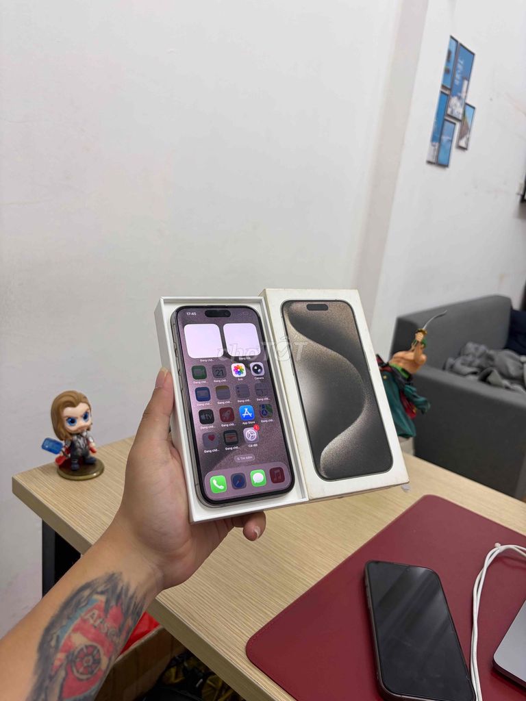 iPhone 15 Pro QTE 128GB Titan Zin Áp Nguyên Bản. Mua bán Điện thoại tại Quận Cầu Giấy Hà Nội được đăng bởi Trung Kiên Trả Góp Bao Nợ Xấu hình 1