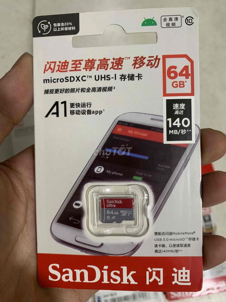 Thẻ 64Gb Sandisk siêu bền chính hãng. Mua bán Phụ kiện (Màn hình, Chuột...) tại Quận 7 Tp Hồ Chí Minh được đăng bởi A Thông hình 1