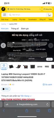 Bán Laptop MSI ib để xem tình trạng máy. Mua bán Laptop tại Quận Gò Vấp Tp Hồ Chí Minh được đăng bởi Nguyễn Thành Lâm 