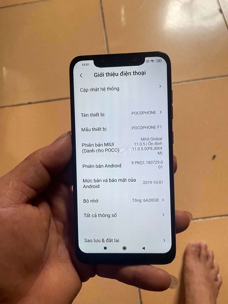 POCO F1 64GB Xanh. Mua bán Điện thoại tại Huyện Đông Anh Hà Nội được đăng bởi Nam đz hình 1