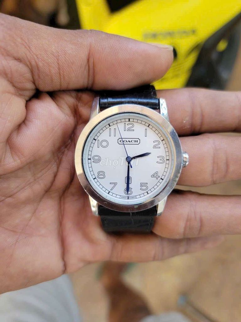 Đồng hồ Coach 37mm Bạc Đen Thép Da. Mua bán Đồng hồ tại Huyện Đất Đỏ Bà Rịa - Vũng Tàu được đăng bởi Nguyễn duy học hình 1