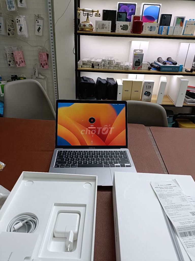 Macbook Air m1 8/256GB Openbox VN sạc 4l có bill