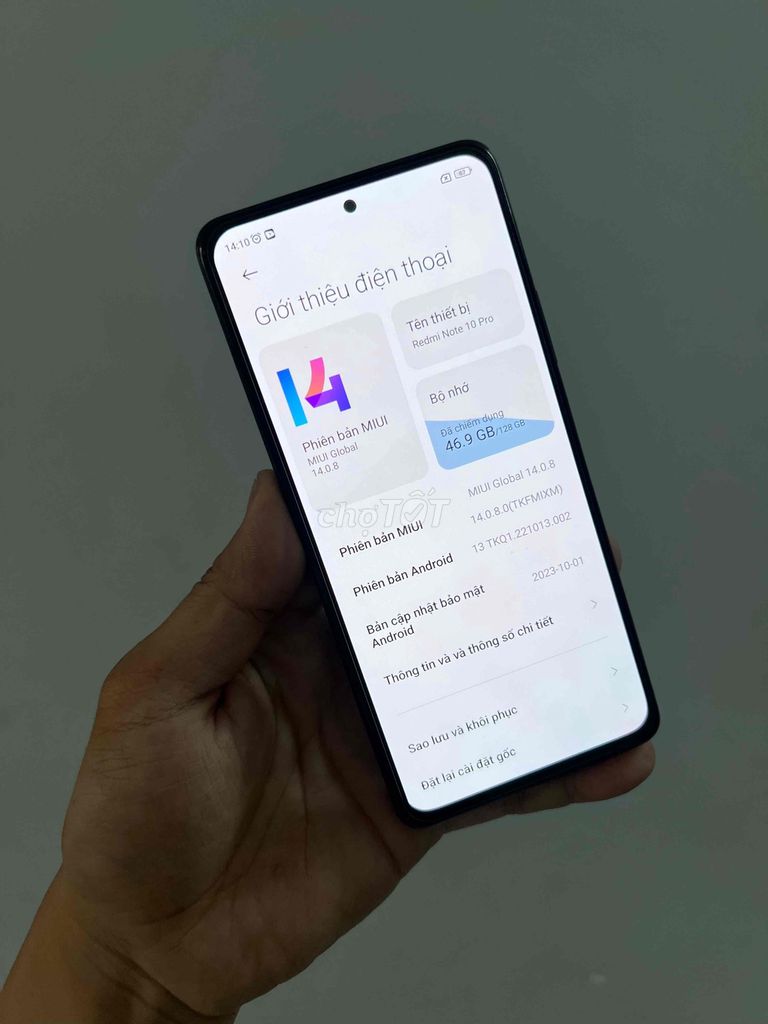 Xiaomi Redmi Note 10 Pro 128GB Đen Đẹp 99%. Mua bán Điện thoại tại Quận 8 Tp Hồ Chí Minh được đăng bởi Sang Máy Cỏ hình 1
