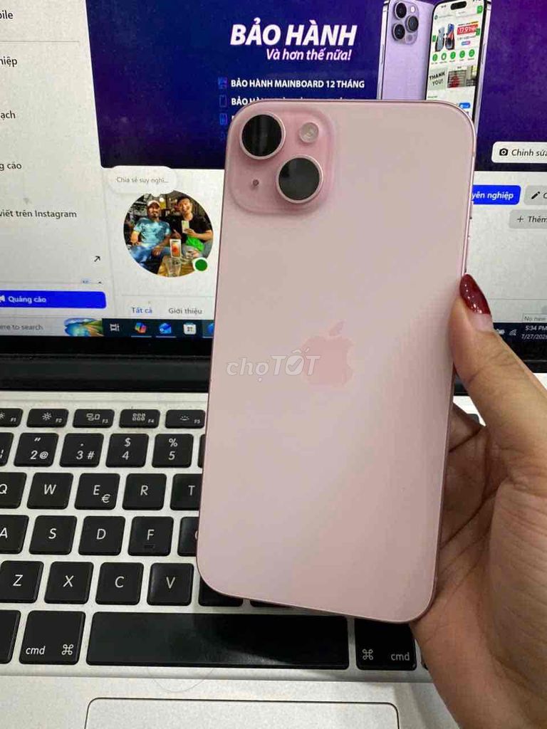 Apple iPhone 15 Plus 256GB Hồng. Mua bán Điện thoại tại Quận 3 Tp Hồ Chí Minh được đăng bởi Tuấn Nguyễn hình 1
