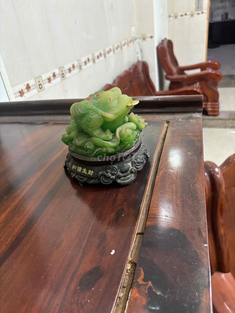 Tượng Thiềm thừ phong thủy bằng đá màu xanh. Mua bán Đồ sưu tầm, đồ cổ tại Quận Tân Bình Tp Hồ Chí Minh được đăng bởi Phương Kỳ Tuấn hình 1