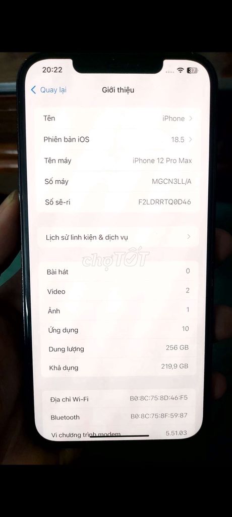 Apple iPhone 12 Pro Max 256GB Xanh Like New. Mua bán Điện thoại tại Huyện Tiên Du Bắc Ninh được đăng bởi Minh Cao hình 1