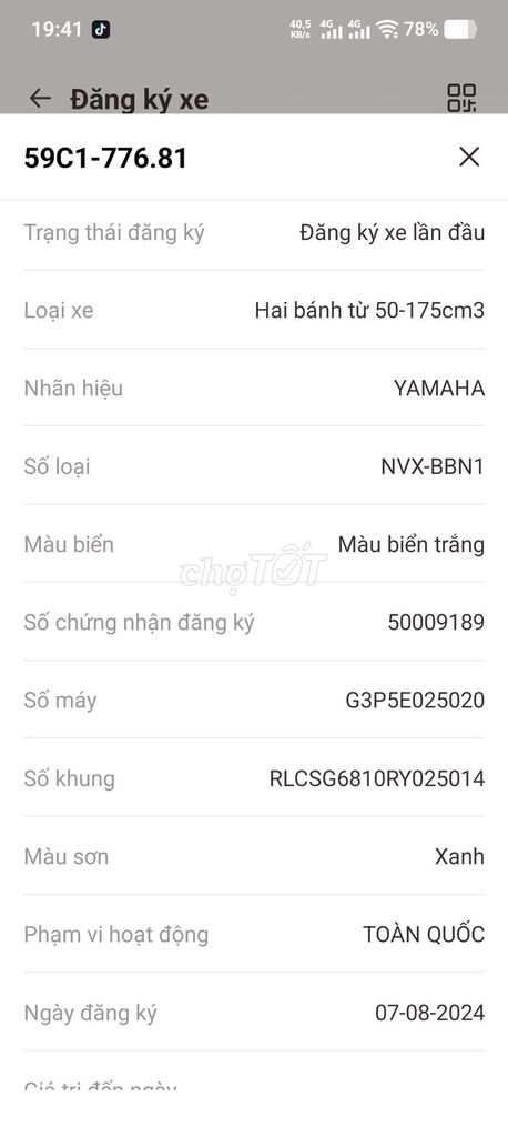 Cần ra đi em nvx 155 2024.  Chính chủ tp hcm. Mua bán Xe máy tại Huyện Hóc Môn Tp Hồ Chí Minh được đăng bởi mr f33dlik3 hình 1