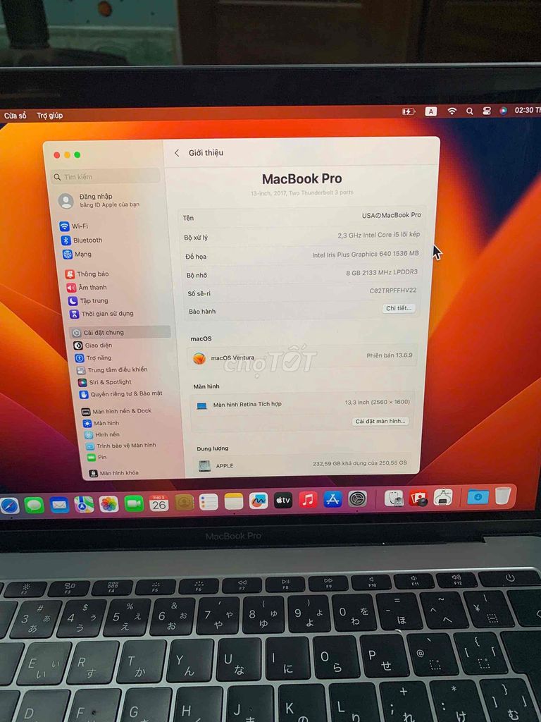 Apple MacBook Pro i5 13.3 inch 8GB/256GB. Mua bán Laptop tại Quận Bắc Từ Liêm Hà Nội được đăng bởi Hoàng Anh Thư hình 1