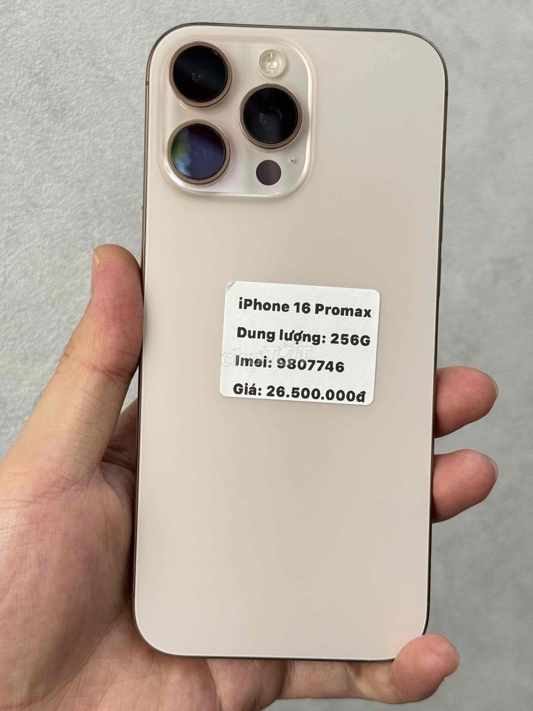 iPhone 16 Pro Max 256GB Vàng 99% máy đẹp keng. Mua bán Điện thoại tại Thành phố Buôn Ma Thuột Đắk Lắk được đăng bởi Nguyễn Hoàng hình 1