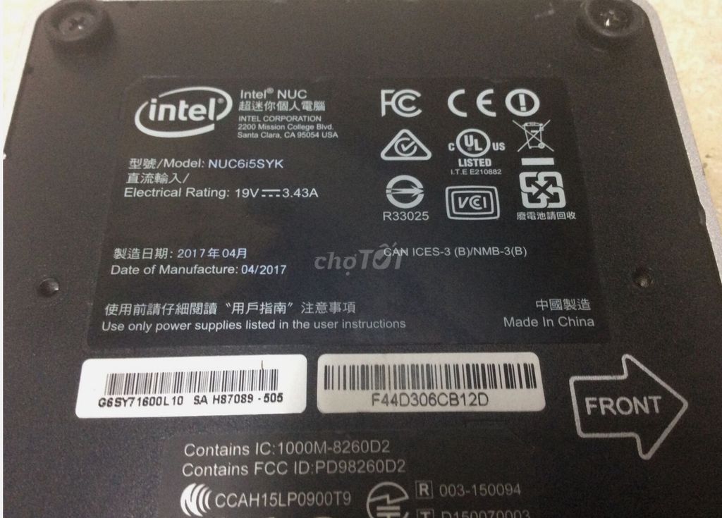 Máy tính Intel Nuc Core i5 NUC6i5SYK 8GB 512GB SSD
