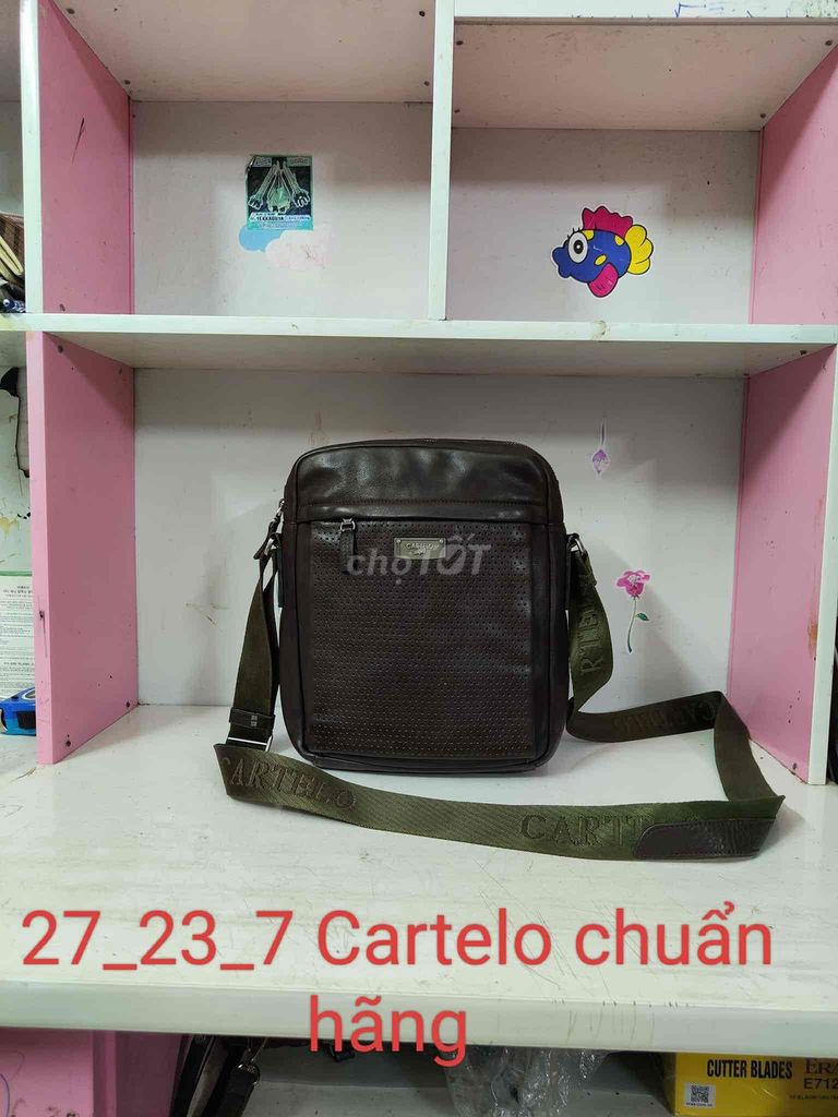 Đeo chéo CARTELO size 23x27x7 da xịn