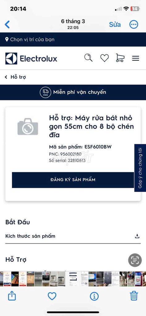 Máy rửa bát Electrolux ESF6010BW Trắng. Mua bán Bếp, lò, đồ điện nhà bếp tại Quận Đống Đa Hà Nội được đăng bởi My hình 1
