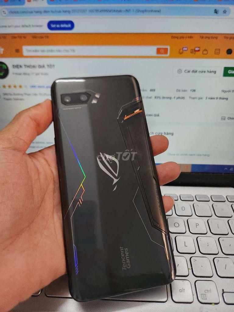 ASUS ROG PHONE 2 8GB.128GB SNAP 855 PIN 6000 ZIN. Mua bán Điện thoại tại Quận Bình Thạnh Tp Hồ Chí Minh được đăng bởi Dân Mobile hình 1