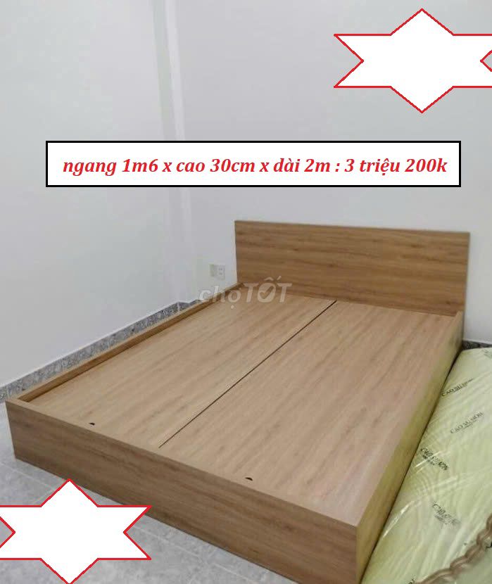 GIƯỜNG 1M6 X 2M - ĐẶT CỌC SẢN XUẤT Ạ!