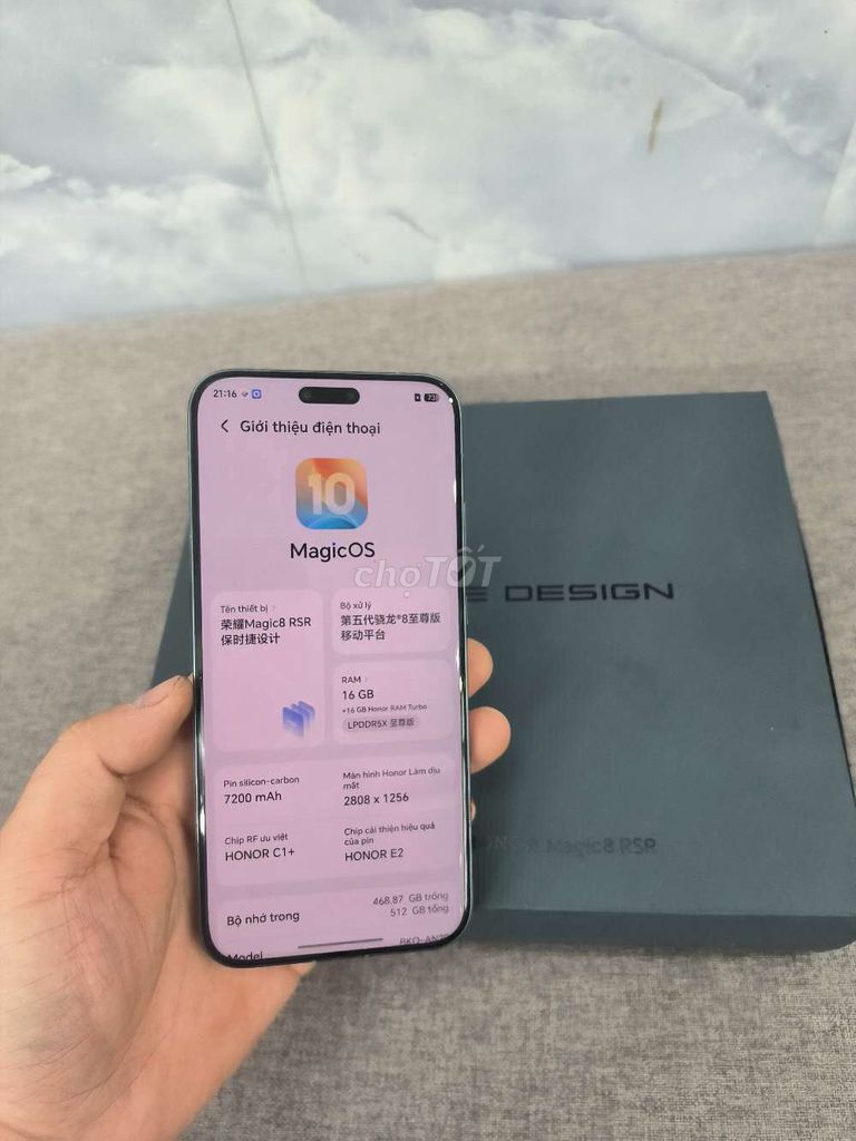 Honor Magic 8 RSR 512GB Đen 16GB Like New. Mua bán Điện thoại tại Quận Kiến An Hải Phòng được đăng bởi do tat duc hình 1
