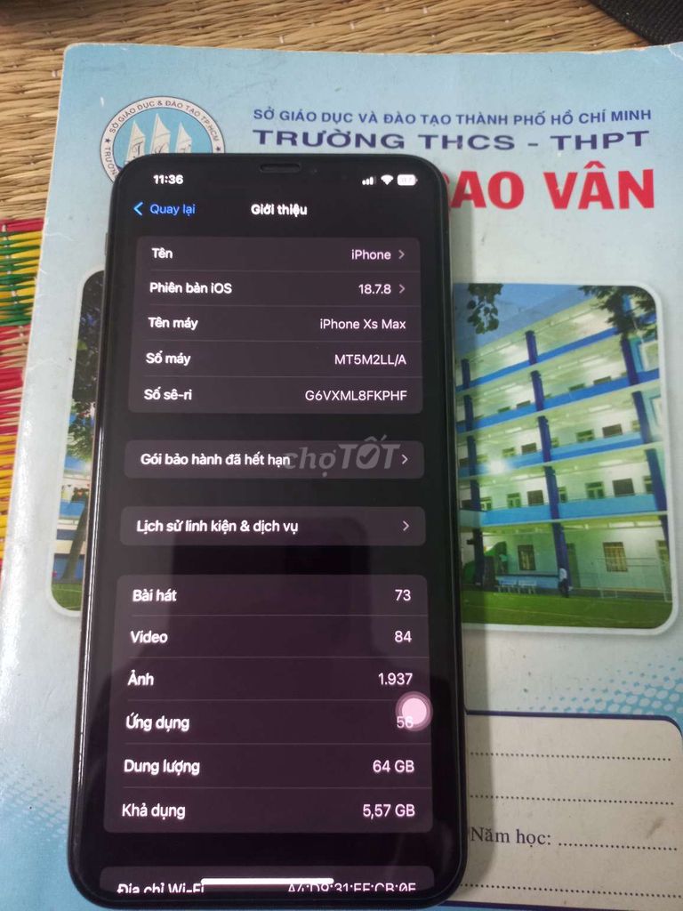 Apple iPhone XS Max 64GB Vàng Like New. Mua bán Điện thoại tại Thành phố Vũng Tàu Bà Rịa - Vũng Tàu được đăng bởi Thanh Nguyễn hình 1