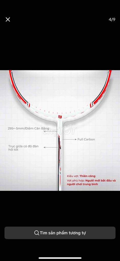 Vợt Cầu Lông KUNO K77 Full Carbon - Thiên Công Mạn