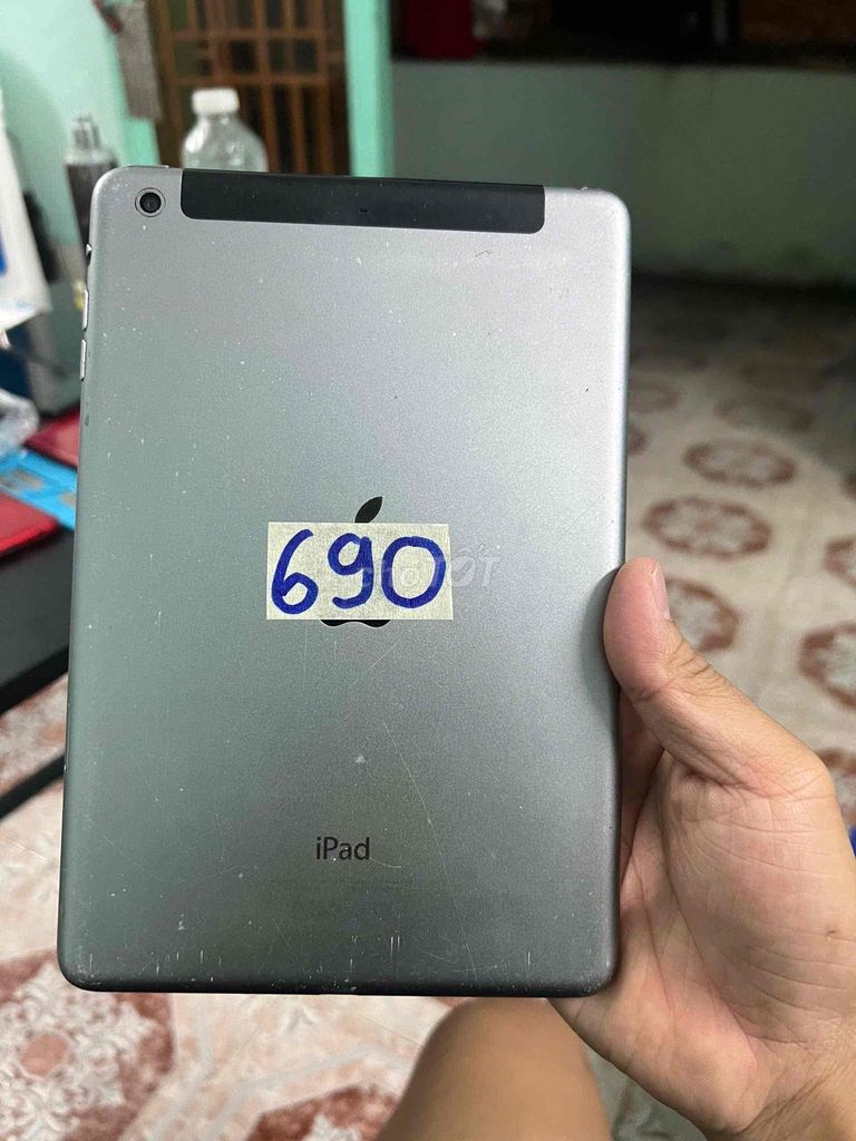 ipad mini 2, 16g, pin ok, màn phản quang, 690k