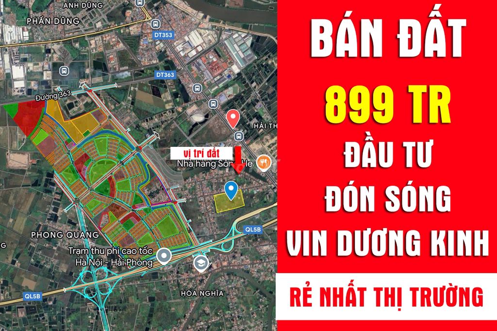 BÁN ĐẤT SÔNG HE rẻ nhất thị trường gần Vin Dương Kinh