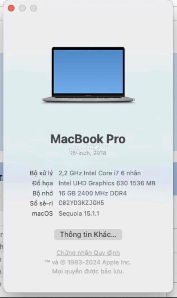 em pass macbook pro 2018 15" đỉnh nóc kịch trần