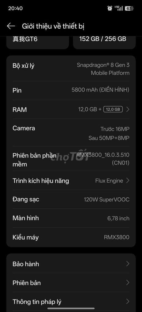 Realme GT6 12GB/256GB. Mua bán Điện thoại tại Quận Liên Chiểu Đà Nẵng được đăng bởi Hung Nguyen hình 1