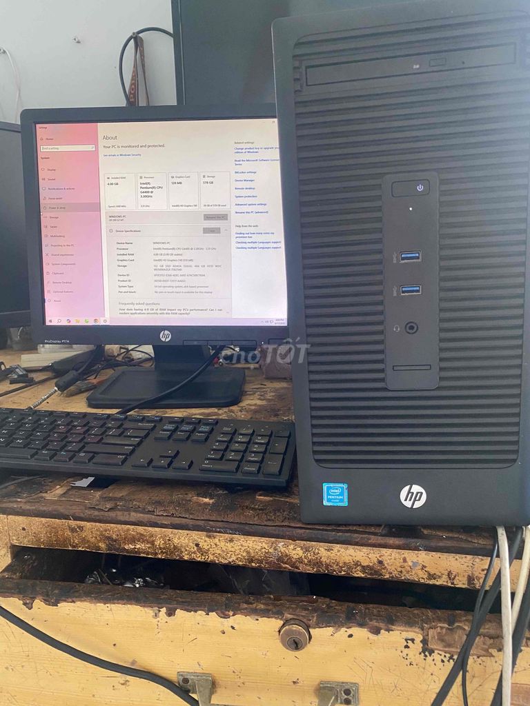 PC chính hãng HP cpu G4400 Ram 4g SSD120/HDD500gb. Mua bán Máy tính để bàn tại Thành phố Mỹ Tho Tiền Giang được đăng bởi Phạm Anh Vũ hình 1
