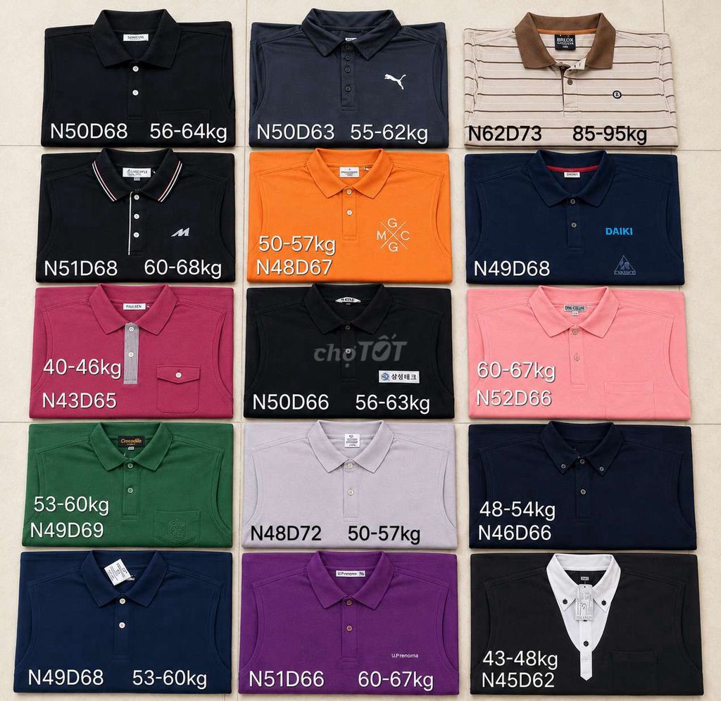 Áo polo unisex vải thoáng mát đa dạng màu. Mua bán Quần áo tại Thành phố Hải Dương Hải Dương được đăng bởi Hải Anh hình 1