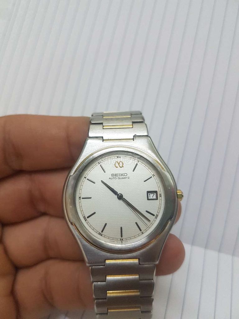 Đồng hồ Seiko Auto Quartz 7M12 7A00 hiếm lạ 1988.