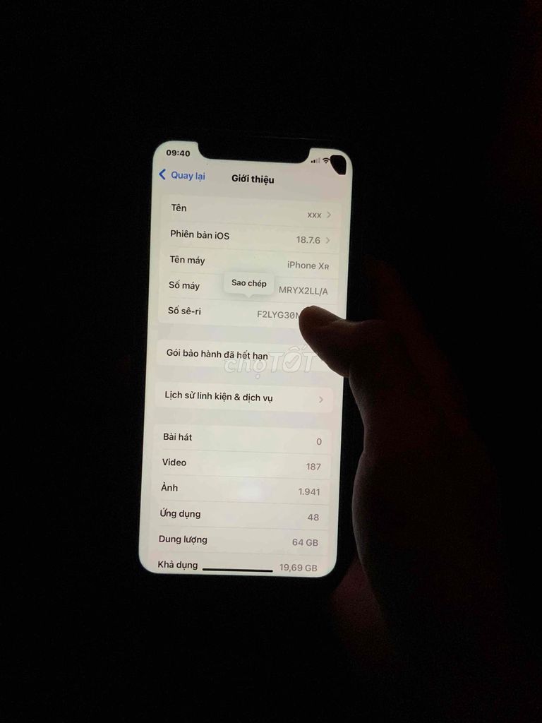Apple iPhone XR 64GB Xanh dương. Mua bán Điện thoại tại Quận Hoàn Kiếm Hà Nội được đăng bởi Duc hình 1