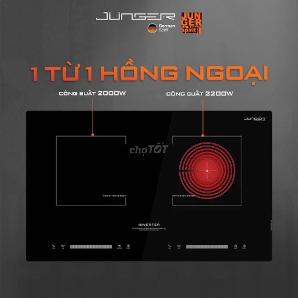 Bếp đôi điện từ hồng ngoại Junger SIS-66 4200W. Mua bán Bếp, lò, đồ điện nhà bếp tại Quận Tân Bình Tp Hồ Chí Minh được đăng bởi Hoangcuonghome  hình 1