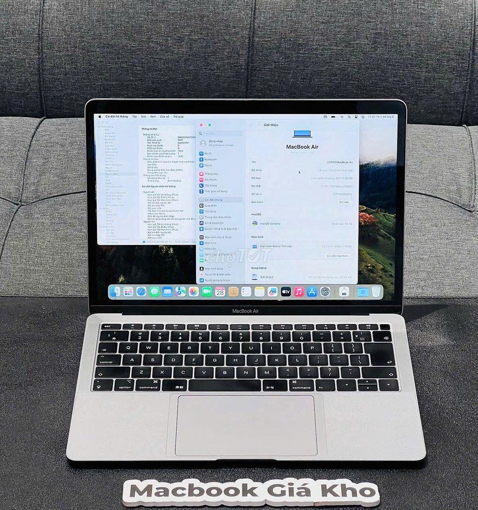 Apple Macbook Air 2018 i5 13 inch 16GB/128GB 97%. Mua bán Laptop tại Quận Cẩm Lệ Đà Nẵng được đăng bởi Ngọc Bán Mac hình 1