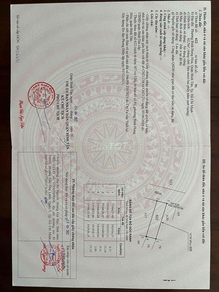 Bán đất Hẻm 77 Đường số 9, Phường Bình Hưng Hoà, TPHCM